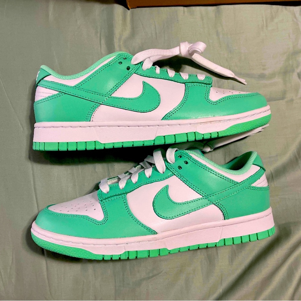Women’s green glow Nike dunks